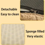 3D Foam Pet Bed With Removable Washable Faux Fur Cover Orthopedic Waterproof Dog Bed For Crate Anti-Slip Bottom Dog Bed 3