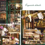 Magical Doll House Wooden Miniature DIY Assembly Building Model Kit Production of Small Room Toys Decorations with Furniture 4