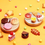 Miniature Food Toys Mixed Resin Food Dolls Kitchen Pretend Toys Suitable for Dollhouse Kitchen Toys Resin Miniature Food 6