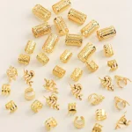 40PCS/Set Women's Elegant Hollow Hair Rings Set with Various Patterns DIY Hair Accessories for Girls Loc Hair Jewelry for Braids 3