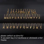 Cazador Minimalist Initial A-Z Letter Necklace for Women Alphabet Stainless Steel Choker Chains Jewelry Birthday Gift Wholesale 2