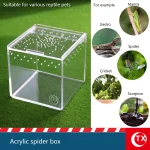 House-Shaped Acrylic Reptile Breeding Box | Transparent Pet Habitat for Spiders, Lizards & Insects | Magnetic Door & Breathable 5