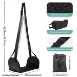 Newest Airplane Foot Hammock Airline Foot Rest With Removable Pad Adjustable Strap Foot Hammock With Menory Foam For Travel 2