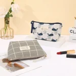 New Canvas Cosmetic Bags Zipper Opening Key Card Holder Cartoon Student Pencil Case Coin Purse Ladies Hand Portable Storage Bag 4