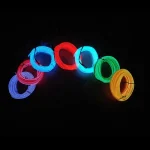 1M/3M/5M Car Interior Led Decorative Lamp EL Wiring Neon Strip For Auto DIY Flexible Ambient Light USB Party Atmosphere Diode 6