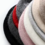 2024 Winter Unisex 100 Cashmere Hats Outdoor Casual Keep Warm Solid Color Cashmere Knitted Beanie Hat Women /Men Hedging Caps 3