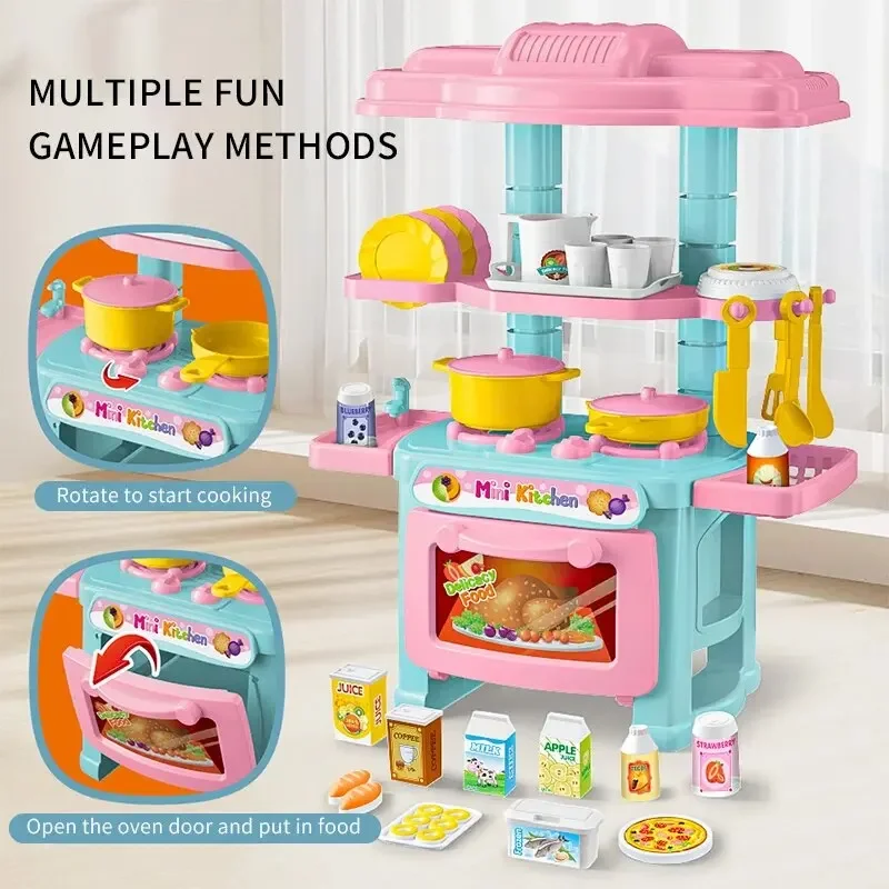 Mini Kitchen Counter Play Set DIY Simulated Cooking Food Tableware Play House Role Play Pretend Game Toy Gift Kid Boy Children Mini Kitchen Counter Play Set DIY Simulated Cooking Food Tableware Play House Role Play Pretend Game Toy Gift Kid Boy Children