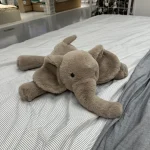 Super Soft Grey Elephant Plush Toys Cute Stuffed Flappy Ears Long Plush Elephant Animals Plushy Hugging Pillow Xmas Gift 6
