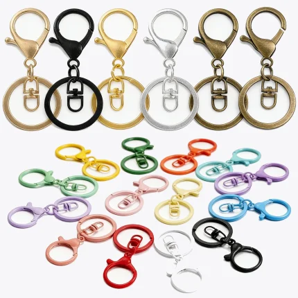 5pcs/lot Key Ring 30mm Keychain Long 70mm Lobster Clasp Key Hook Keyrings For Jewelry Making Finding DIY Key Chains Accessories