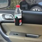 Car Headrest Phone Cup Holder 2 in 1 Universal Mount for iPhone Samsung All Phones Drinks Bottle Stand for Backseat Passenger