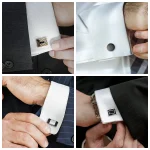 12 Pairs Set Cufflinks For Mens With Box Tie Clips & Cufflinks Man Shirt Pisa Ties Men Cuffs Souvenirs For Wedding Guests Gifts 6