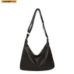 HOMEFISH Leather Commuter Vintage Casual Tote Bag Maillard Stylish Crossbody Bags for Women Texture Large Capacity Temperament