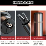 1/2 Set of Two Color Options to Choose From: Car Safety Hammer with Window Breaker and Seatbelt Cutter, Emergency Escape Tool, Portable Multifunctional Safety Hammer, Emergency Escape Window-Breaking Gadget 2