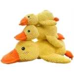 Pet Interactive Companion, Chew-Resistant Chew Dogs Cat Toy Calming Duck Toy for Dog,Soothing Plush Pet Toys with Sound Quack 5