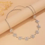 Bohemian Vortex Sun Waist Chain for Women Body Chain Layered Vintage Ethnic Style Totem Chain Belt Simple Decoration Accessories 3