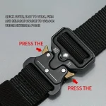 Men's Tactical Belt Heavy-Duty Nylon Belt With Quick-Release Buckle | Adjustable Work Belt For Outdoor Training 5