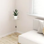 Transparent Tea Table Acrylic Side Small Round Simple Creative Corner Modern Table Space Saving Drink Table for Liveingroom 2