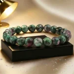 Red and green natural gemstones, aiding in attracting wealth and good fortune, bringing continuous luck couple bracelet 2