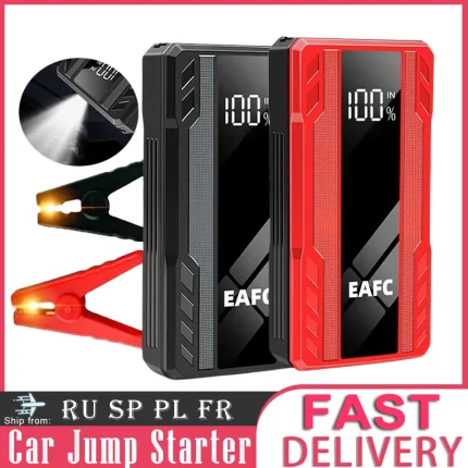 1000A Jump Starter Power Bank Battery Portable Charger 12V Wireless Charging LCD Screen PowerBank12V Car Starting Device Booster