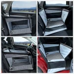 Portable Car Pet Seat Stable Dog Carrier with Safety Mesh Protector Waterproof Design for Puppy Travel Outdoor Use 4