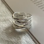 925 Sterling Silver Rings for Women Men Couple Minimalist Handmade Simple Interware Ring Party Jewelry Gift Prevent Allergy 2