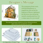 Doll House Kit Mini DIY Flower House Handmade 3D Puzzle Assembly Building Toys Home Bedroom Decoration With Furniture DollHouses 5