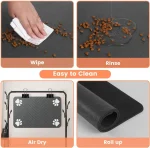 S（little kitten ）、M、L bsorbent Pet Feeding Mat, Waterproof Placemat for Dog & Cat Food & Water Bowls, Quick-Dry Rubber Backing 3
