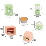 1/12 Dollhouse DIY Bear Biscuits Miniature Furniture Toaster Oven Mixer Electronic Scale Model Set Kitchen Toy For Girl Gift 6
