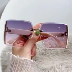 New Borderless Square Sunglasses Women's Brand Designer Fashion Sun Glasses Women Outdoor Driving Eyewear UV400 Oculos De Sol 5