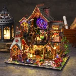 DIY Big Doll House Wooden Miniature Furniture Dollhouse Handmade home Model Assembly Toys for Children Girls Birthday Gifts 2014
