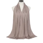 Modal Cotton Jersey Hijab Scarf For Women Stretch Shawl Plain Muslim Headband Fashion Solid Color Long Muffler 170*60cm 5