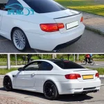 For BMW Accessories 3 Series E92 Coupe 332d 335i M3 Style 2007-2013 Car Black Boot Rear Trunk Wing Roof Spoiler Lip Cover 2