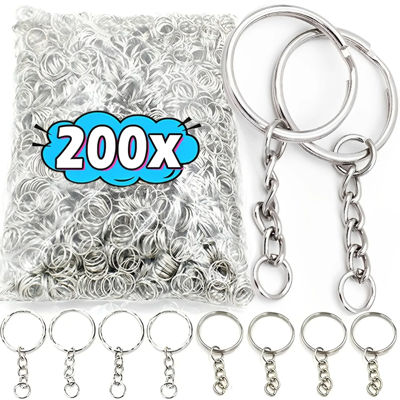 Silver Plated Metal Blank Keyring Keychain Split Ring Keyfob Key Holder Rings Women Men DIY Key Chains Key Ring Accessories Silver Plated Metal Blank Keyring Keychain Split Ring Keyfob Key Holder Rings Women Men DIY Key Chains Key Ring Accessories
