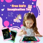 LCD Writing Tablet for Kids, 8.5 Inch Colorful Doodle Board Drawing Tablet, Educational Learning Toys Birthday Gifts for 4