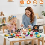 Kids Kitchen Toys Set 92/69/59 PCS Play Food with Pots Pans & Utensils Small Pretend Cooking Toys for Toddlers Girls Boys Gift 4