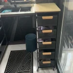Household Movable Narrow Kitchen Organizer Cart With Wheel Multi-layer Vegetable Auxiliary Cartss Drawer Type Kitchen Trolleys 6