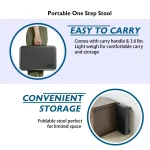 One Step Stool Lightweight Portable Folding Small Step Ladder with Handgrip Non-Slip Mobility Stepping Stool 5