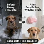 Pet Massage Brush Shampoo Dispenser Soft Silicone Brush Rubber Bristle for Dogs and Cats Shower Grooming Tool 5