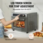 SucceBuy Air Fryer Toaster Oven 25L Convection Oven 1700W Stainless Steel Toaster Ovens Countertop Combo with Grill for Kitchen 4