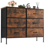 JHK 6 Fabric Cabinet For Living Room Drawers Beside Nightstand Tables Storage Closet Chest Clothes Display Of Furniture 4