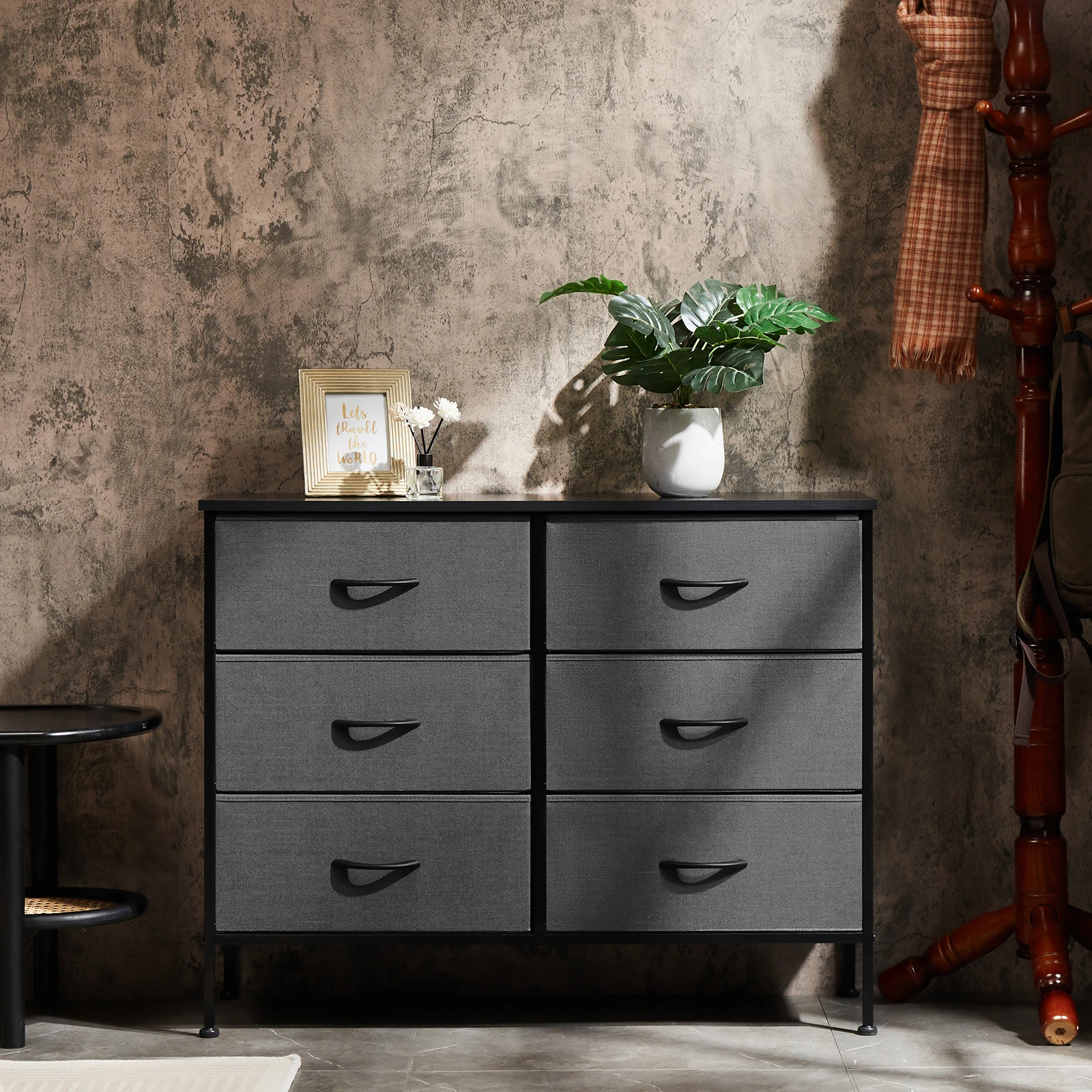 JHK 6 Fabric Drawers Nightstand For Bedroom Bedside Sofa Table With Storage Closet Chest Clothes Display Cabinet Furniture JHK 6 Fabric Drawers Nightstand For Bedroom Bedside Sofa Table With Storage Closet Chest Clothes Display Cabinet Furniture