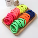 50Pcs Girls Nylon Rubber Bands Elastic Hair Bands Hair Accessories Children Ponytail Holder Headband Kids Ornaments Gift 6