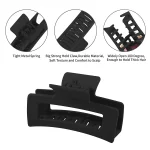 4Pcs/Set Women Girls Claw Clips Coffee Black Hair Claw Nonslip Crab Hairpins Barrette Fashion Hair Accessories Gifts 4