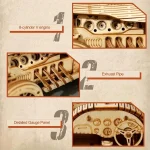 3D Car Wooden Puzzle, Scale Model,DIY Model Kit, Handcraft Gift,Home Decoration,Mechanical Model Kit, Building Toy,Birthday/Chri 5