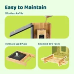 Smart Bird Feeder with Camera, Solar Powered, 2K HD Live Stream, AI Recognition for Bird-Watching & Learning 5