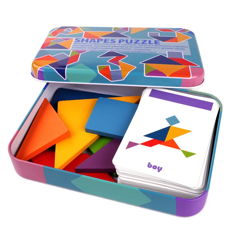 3D Wooden Pattern Animal Jigsaw Puzzle Colorful Tangram Toy Kids Montessori Early Education Sorting Games Toys Children Gift 3D Wooden Pattern Animal Jigsaw Puzzle Colorful Tangram Toy Kids Montessori Early Education Sorting Games Toys Children Gift