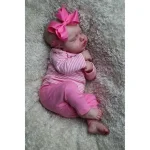 MRB 50CM Already Finished Reborn Baby LouLou Asleep Doll Lifelike 3D Skin Visible Veins Handmade Doll Christmas Gift For Girl 4