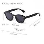 Vintage Fashion Shell Round Sunglasses Women Men 2024 Brand Design Retro Rivet Yellow Blue Lens Square Sun Glasses Female UV400 5