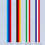 Car Sticker Color Stripe Rally Side Hood Racing Vinyl Decal Sticker Film Decor Car Accessories Three color national flag sticker 4