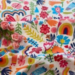 Pink Flowers 100% Cotton Poplin 40S Like Liberty Fabric Digital Printing for Sewing Cloth Dresses Skirt Kids Designer Splicing 3